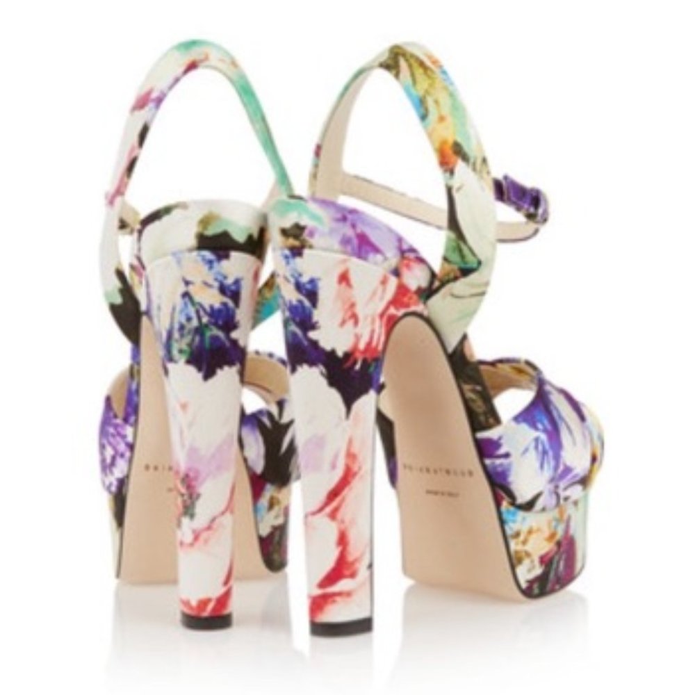 BRIAN ATWOOD MADISON FLOWER PRINT SANDALS - Picture 4 of 13